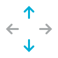 four arrows pointing in cardinal directions
